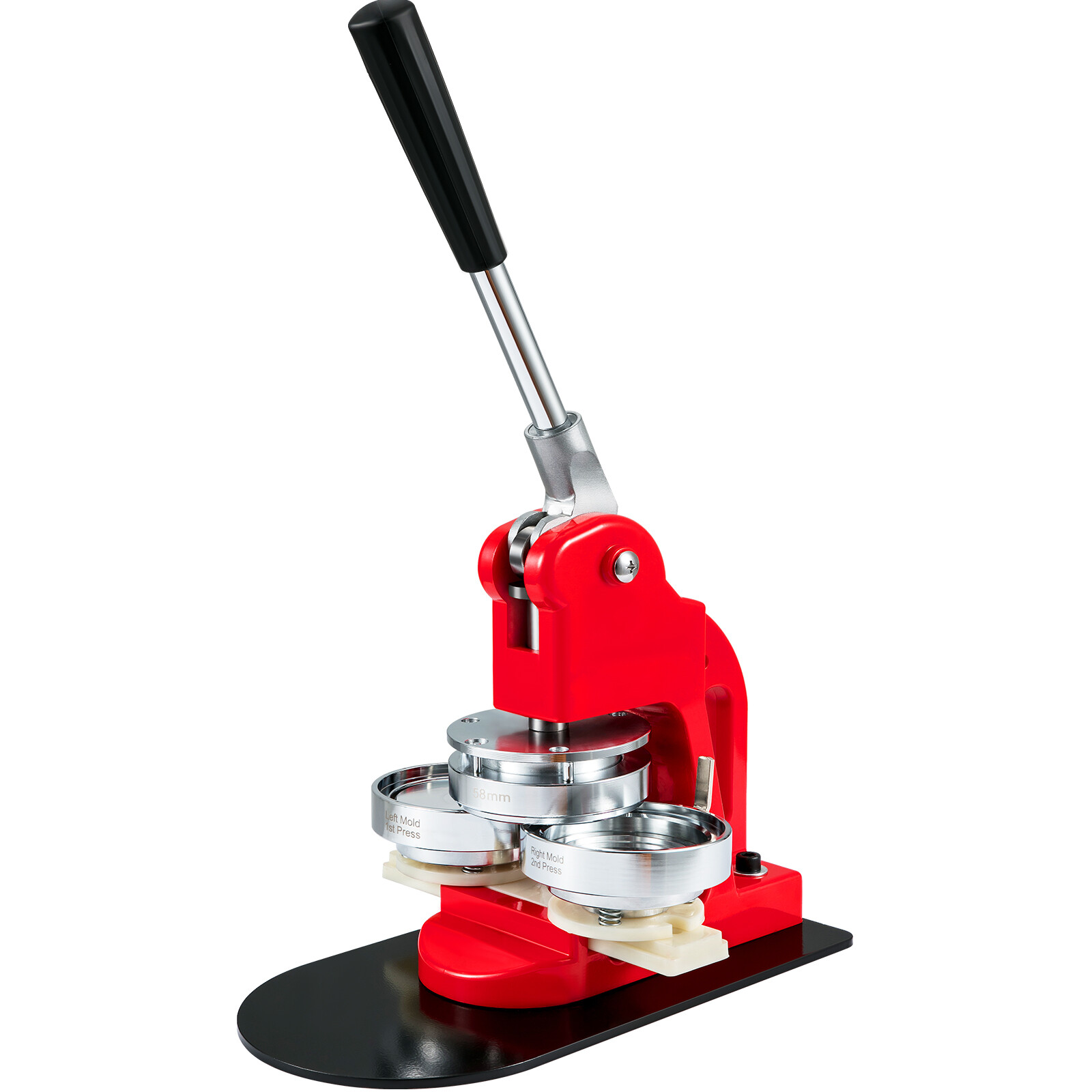 VEVOR Button Maker Machine Badge Pin Machine 2.25" 58MM 500 Free Parts Press Kit