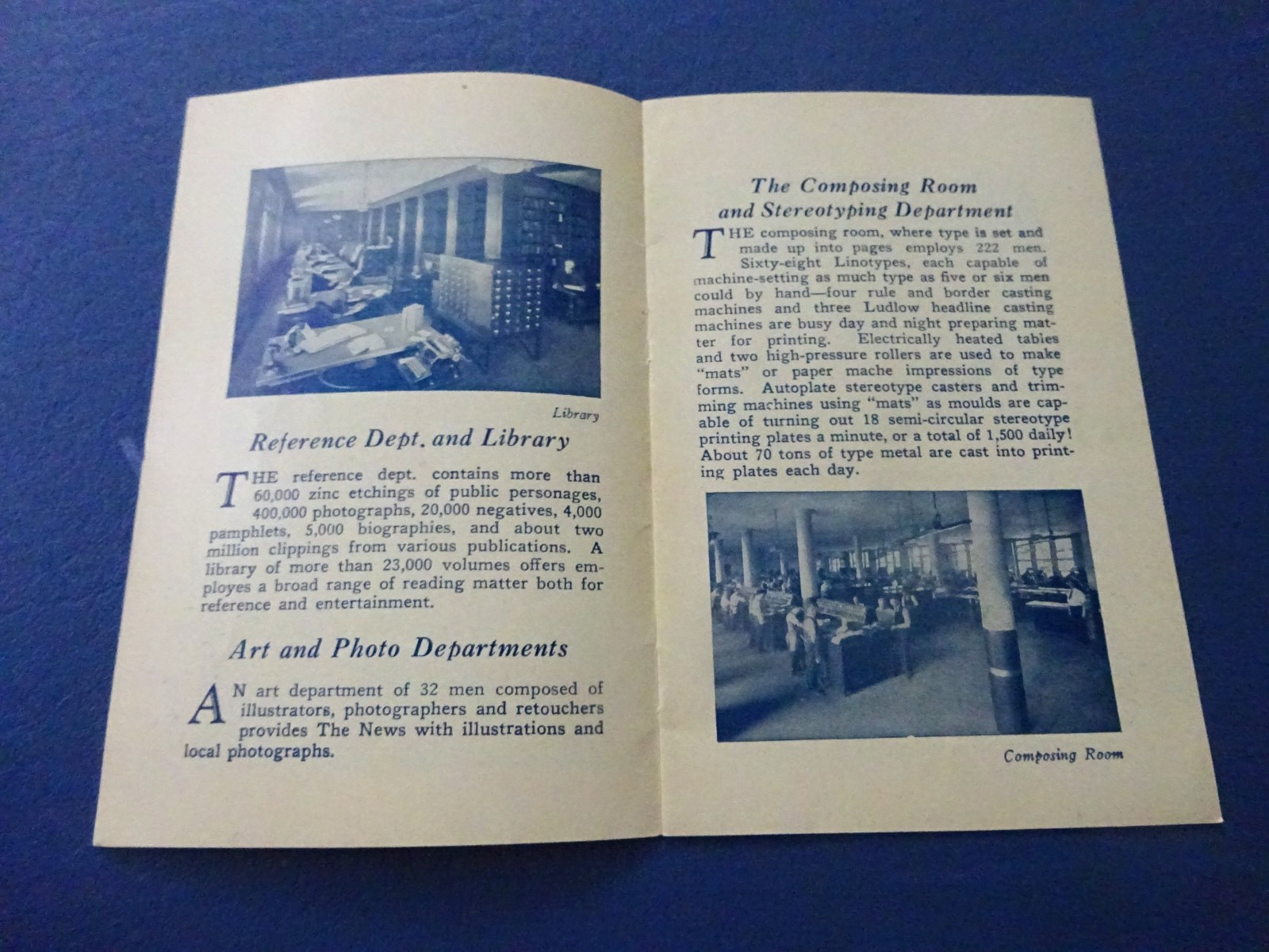 1932 Detroit News Tour Booklet, Publishing a Modern Newspaper