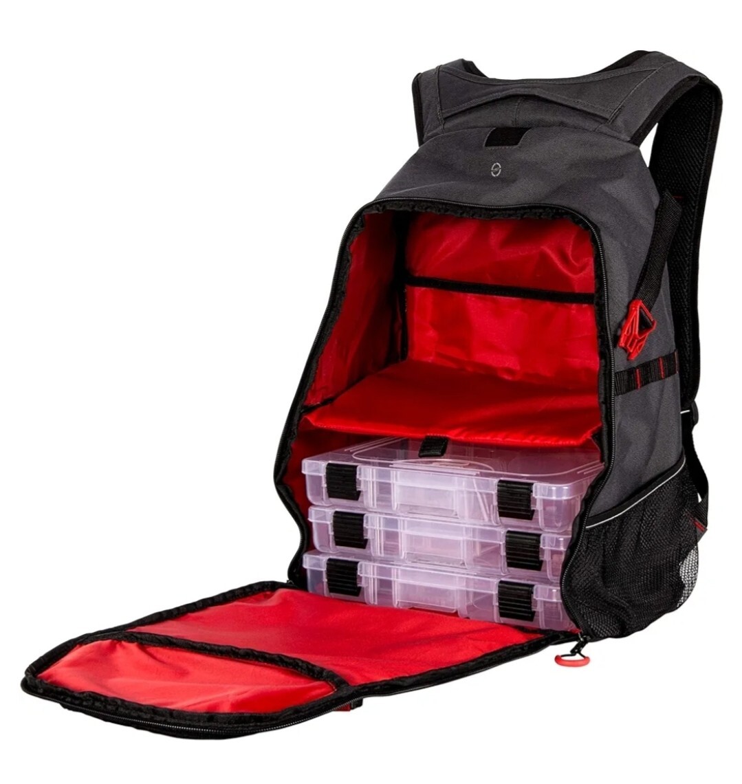 Plano E-Series 3600 Fishing Backpack Tackle Box Water Resistant w/ Pockets Black