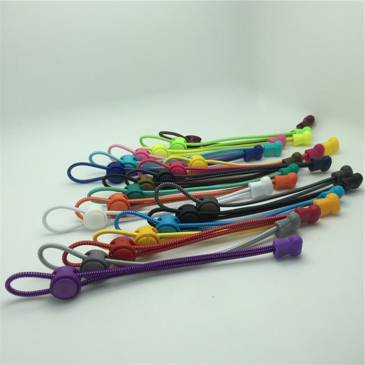 3 pair No Tie Elastic Shoelaces Lock Laces Shoe Strings Sports w/ Locking Toggle