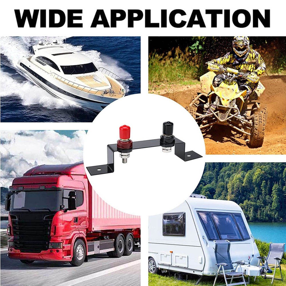 Battery Jump Post Kit Waterproof Remote Battery Jumper Terminals W/Cable & Mount