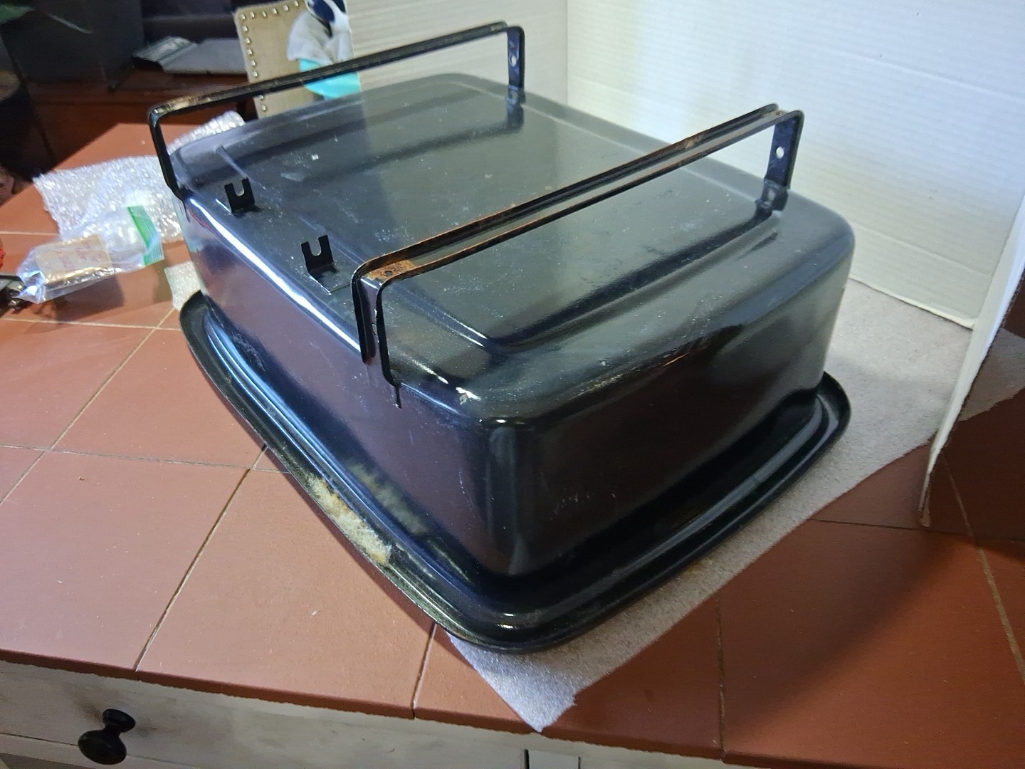 Vtg Enamelware Internal Pan For General Electric Roaster 123C19 Replacement Part