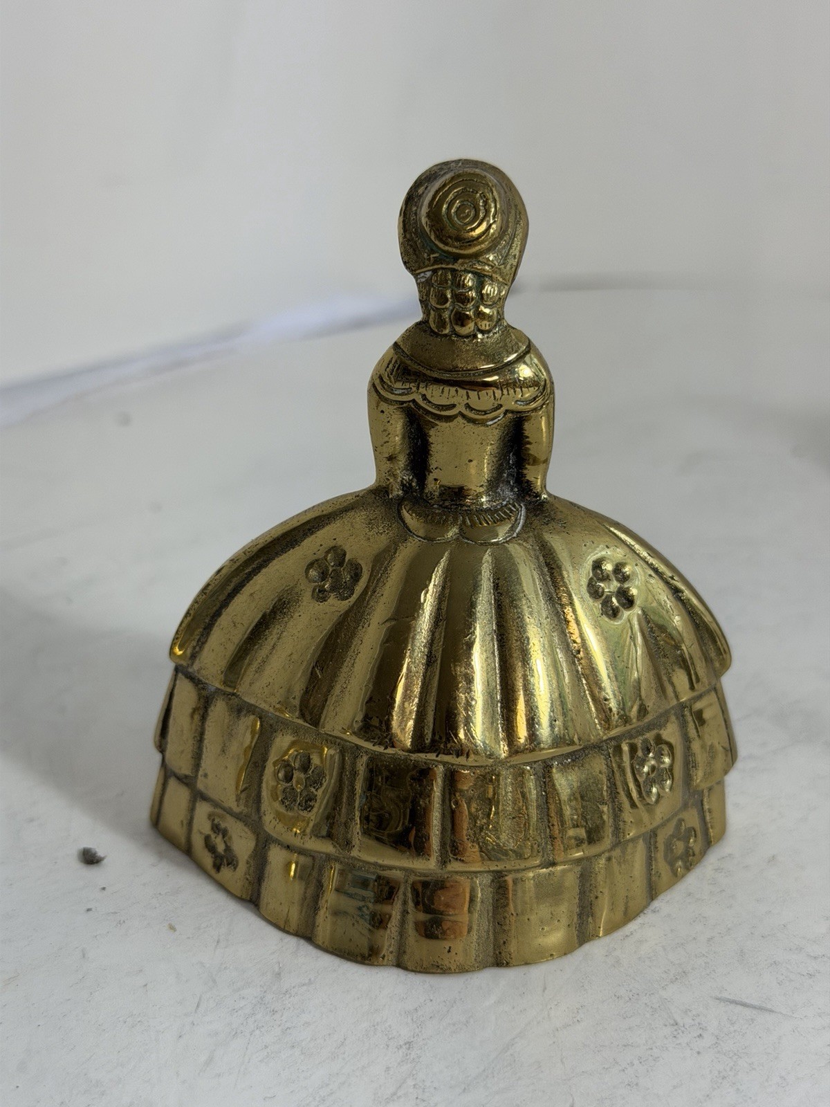 Vintage Brass Bell Lot 8pcs Mixed Decor Apple Figurine Lady MCM Metal