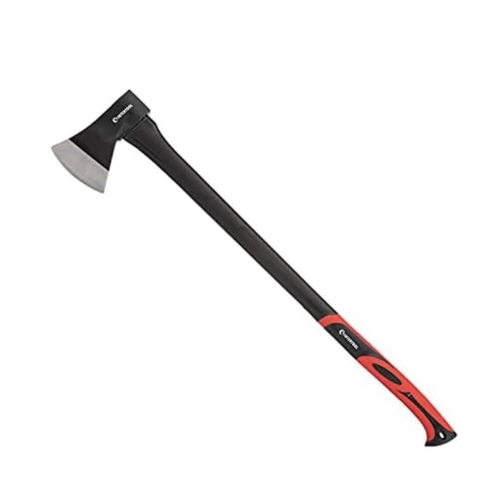 INTERTOOL 35-inch Steel Chopping Axe, 2.8 lbs Felling Axe HT08-0264