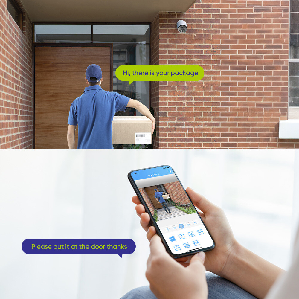 SANNCE 4K 8CH NVR 3MP POE Security Camera System Two Way Audio Human Detection