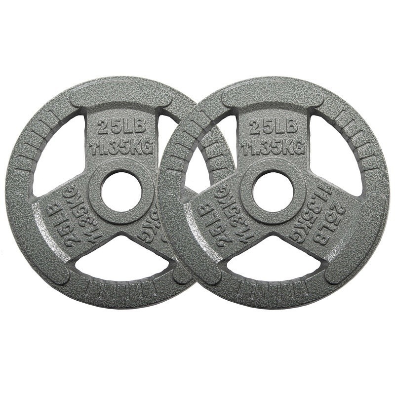 50lb Olympic Cast Iron Weight Plate Durable Rust Resistant Fitness Plates New