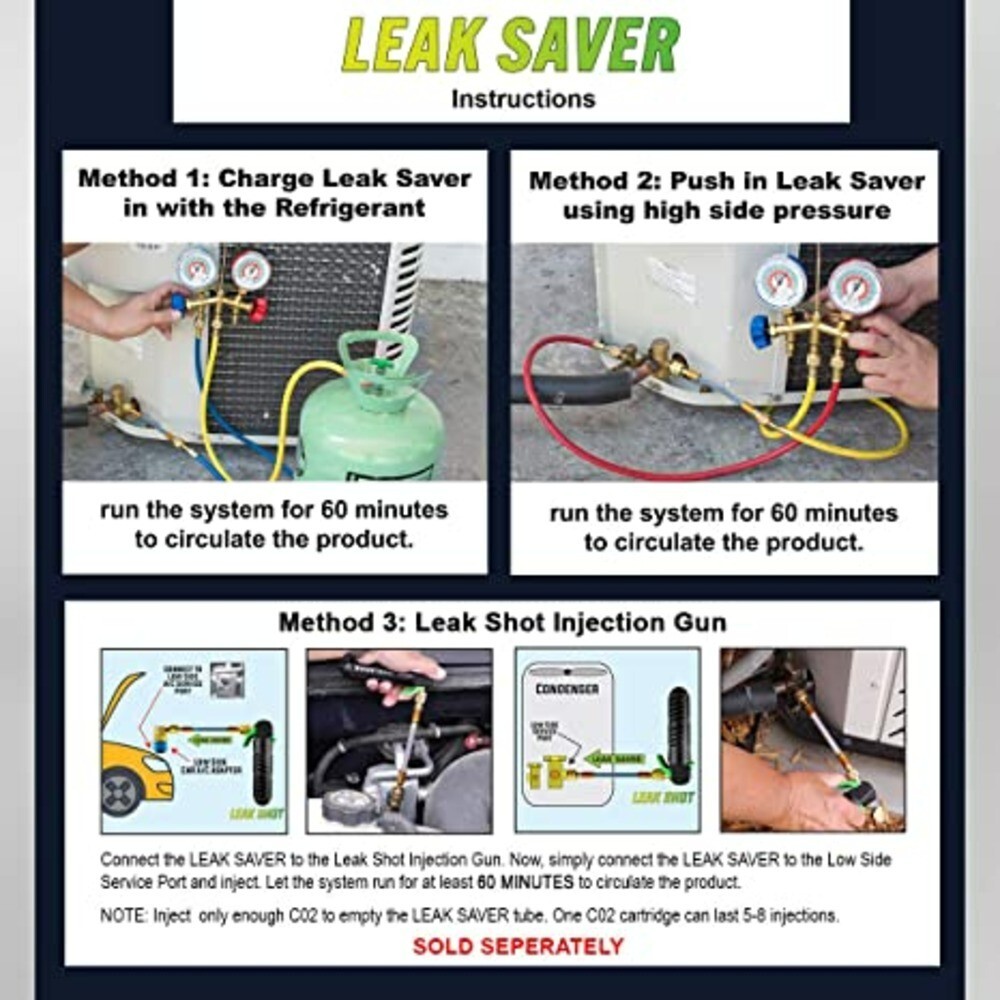 Leak Saver Direct Inject UV - 6 Pack - HVAC & Automotive Refrigerant Leak Sealer