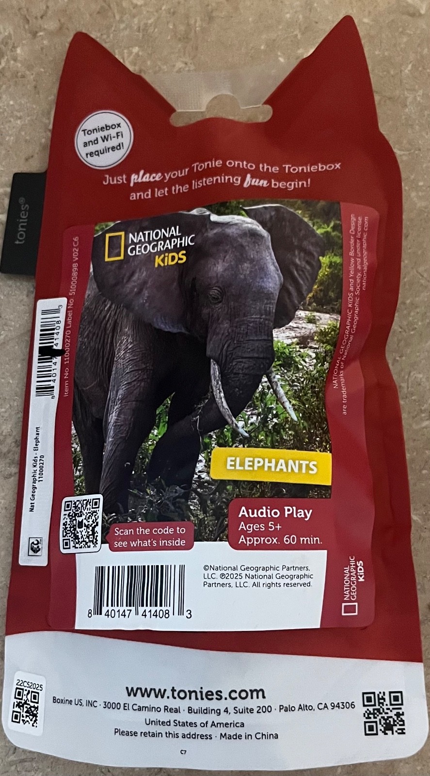 National Geographic Kids tonies Character Elephant