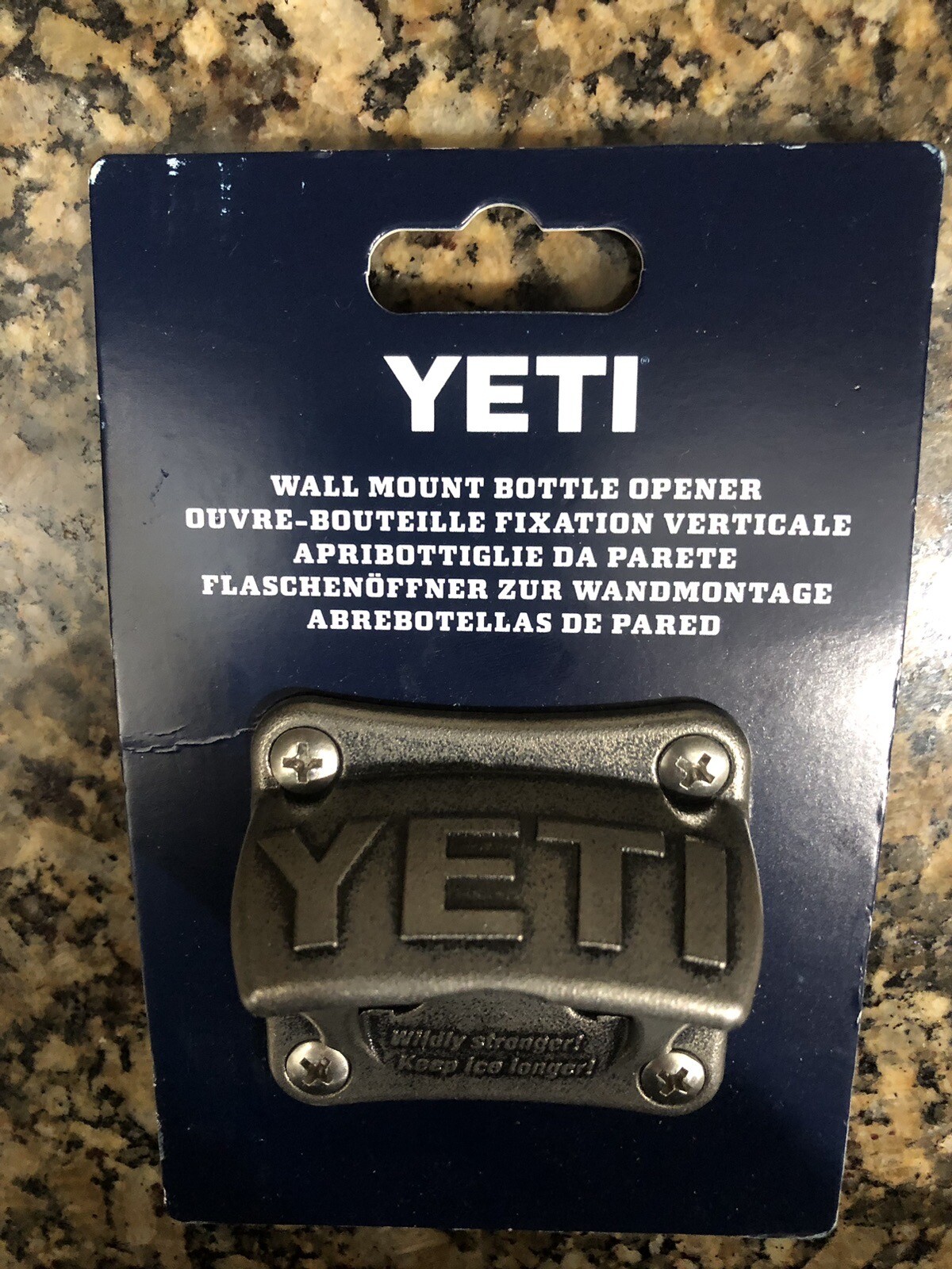 YETI Wall or Cooler Mounted Bottle Opener Stainless Steel (New)