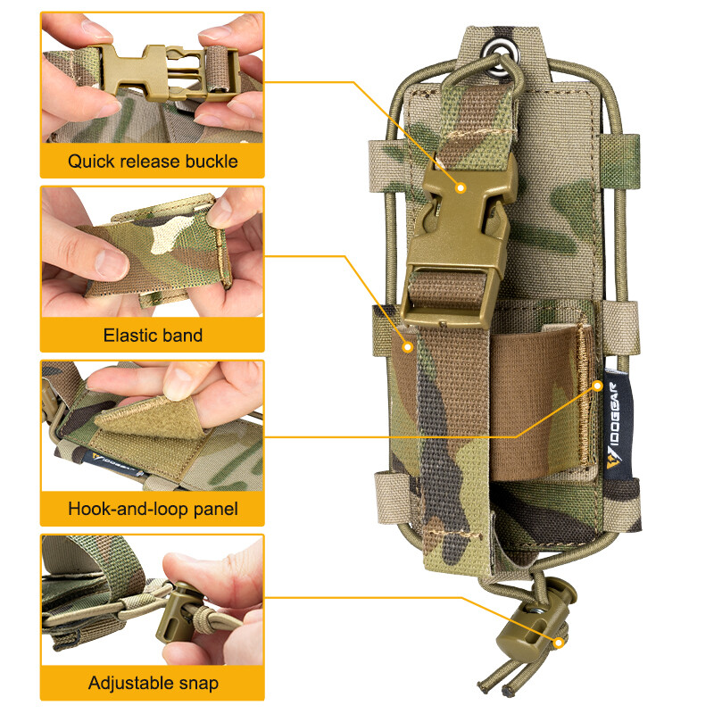 IDOGEAR Tactical Radio Pouch MOLLE Walkie Talkie BAOFENG POFUNG UV5R UV82 Pouch