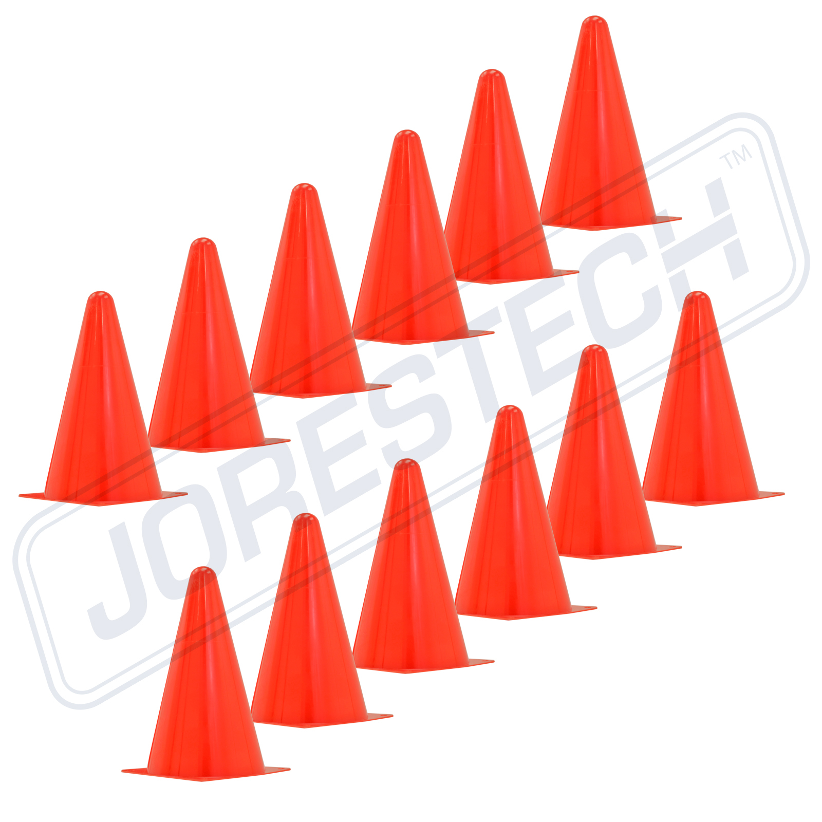 9" INCH ORANGE CONES (SET OF 12) SPORTS AGILITY TRAFFIC FIELD ROAD SOCCER