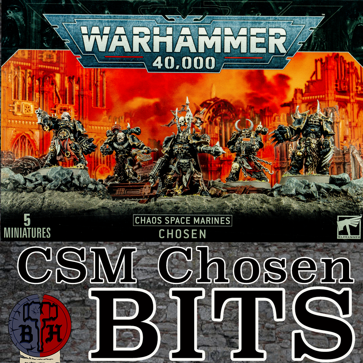 Warhammer 40K Chaos Space Marines Chosen Box Set BITS multi listing