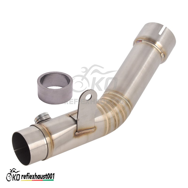 For Kawasaki Ninja ZX6R ZX636 2023-2025 Exhaust Mid Link Pipe Slip Stock Muffler