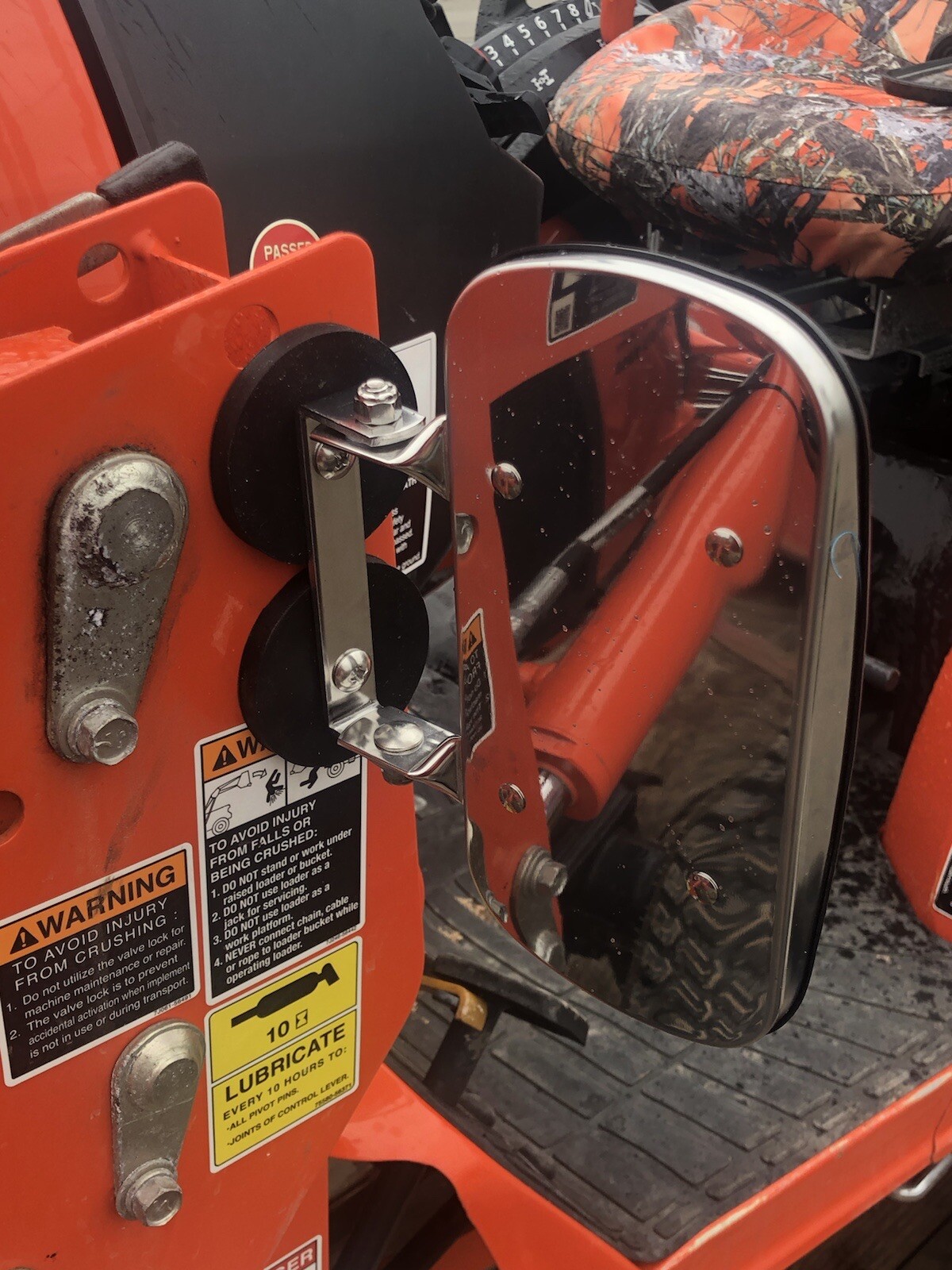 BEST YOU CAN BUY! TRACTOR MAGNET MIRRORS Skidsteer RUBBER COATED STAINLESS STEEL