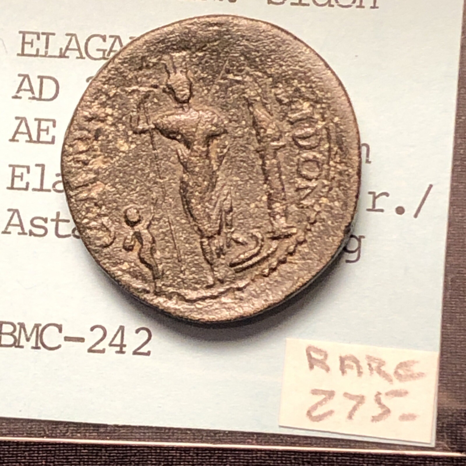 elagabalus phoenicia: sidon ad 218-222 Ae29 Rev Astarte ,Nike,Marsyas Lower Left