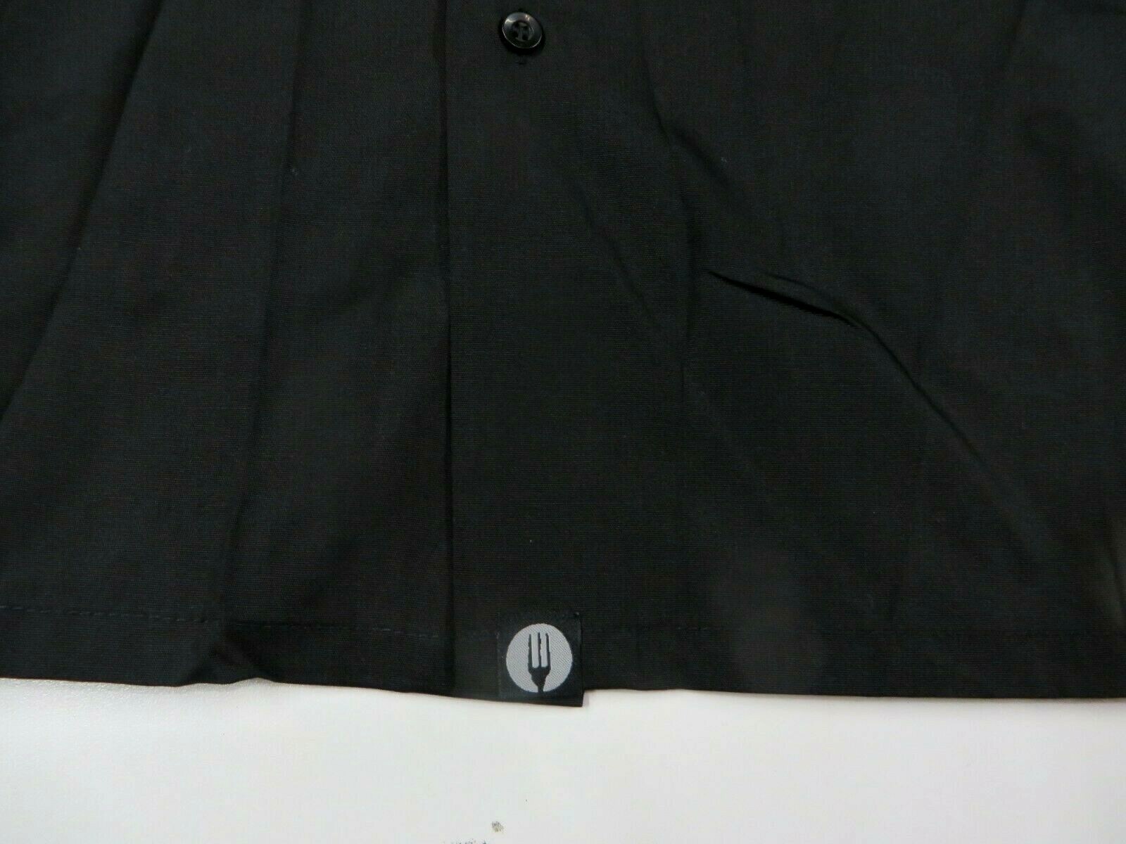 Chef Works Black Medium Men's Cook or Work Shirt with side Ventilation