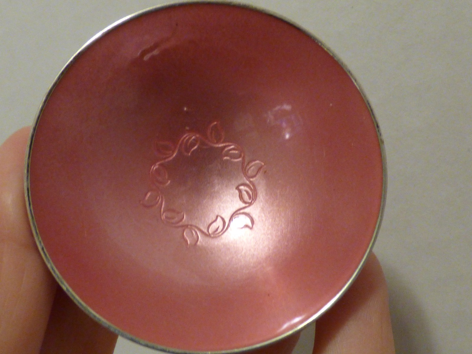 Antique Denmark Salt Cellar & Spoon & Pepper Shaker Sterling V.B. VB Pink Enamel