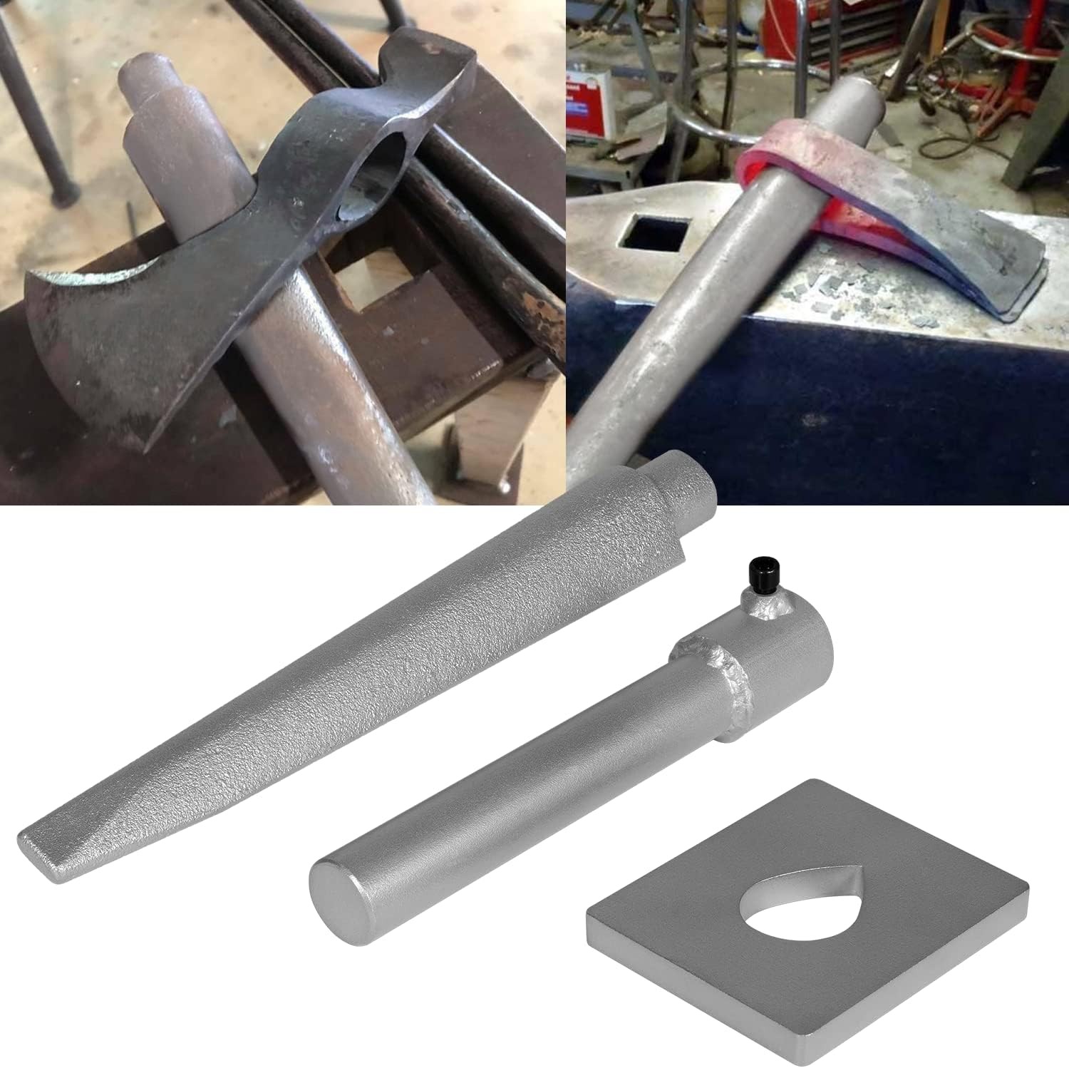 Blacksmith Forged Axe Eye Drift Set Mandrel Blacksmith Tomahawk/Hammer Drifting