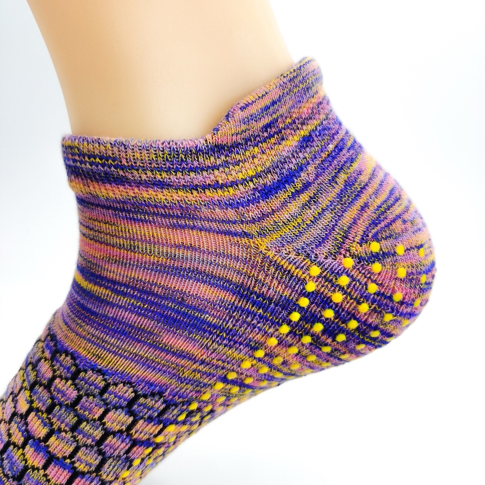 4 pairs BOMBAS Women's Performance Gripper Honeycomb Ankle Socks size M 6-10