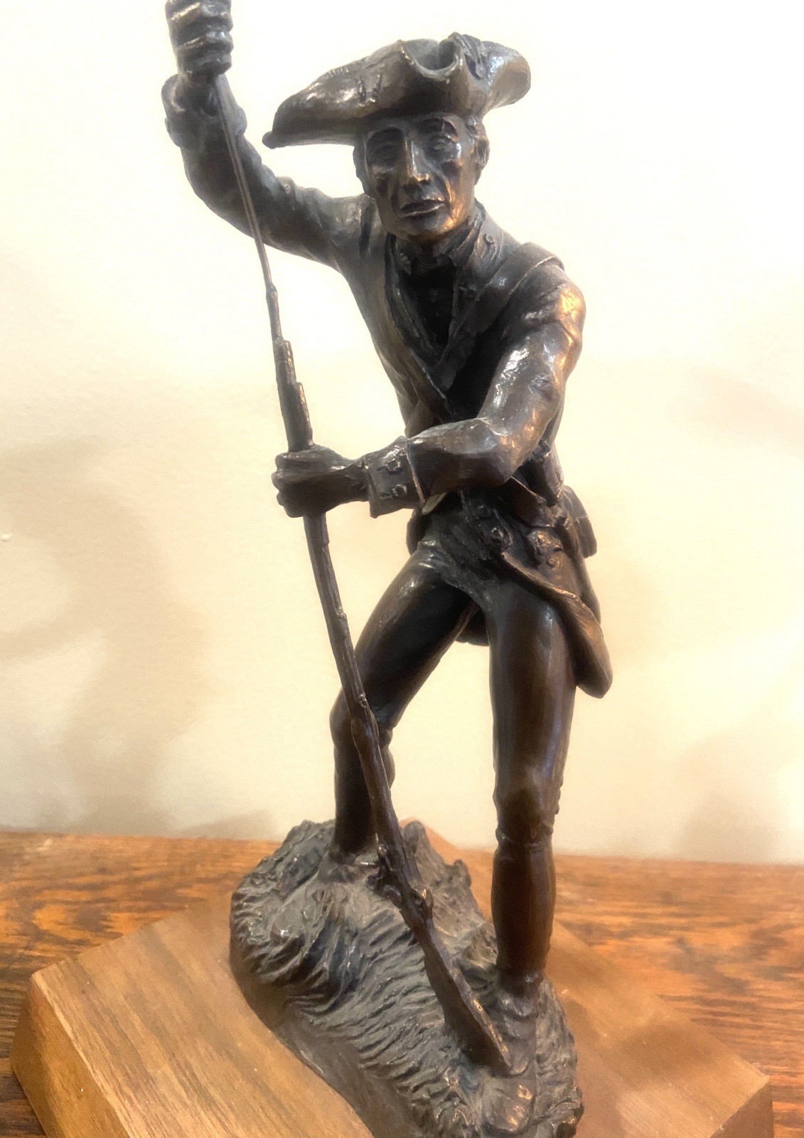 Bronze Minute man Statue Rusty Phelps Signed 21/61