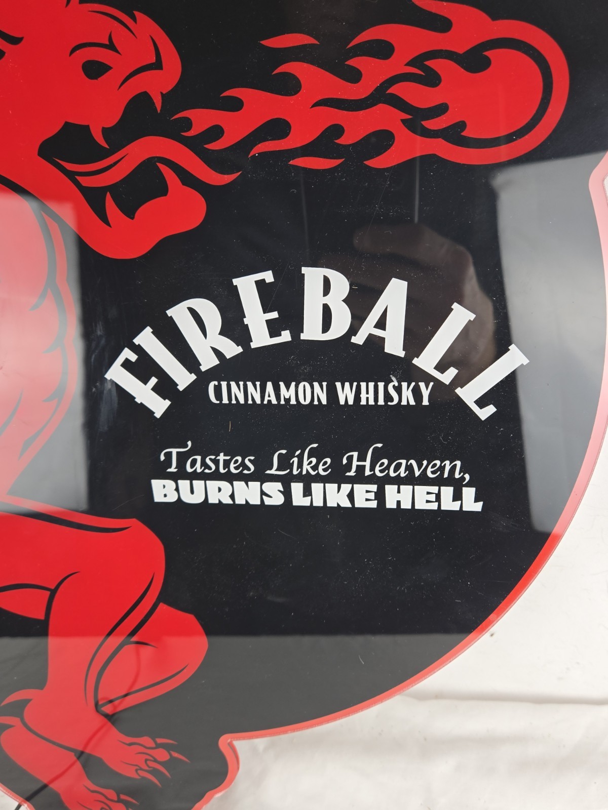 Fireball Whiskey Pub Sign LED Beer Bar Sign Light Mancave