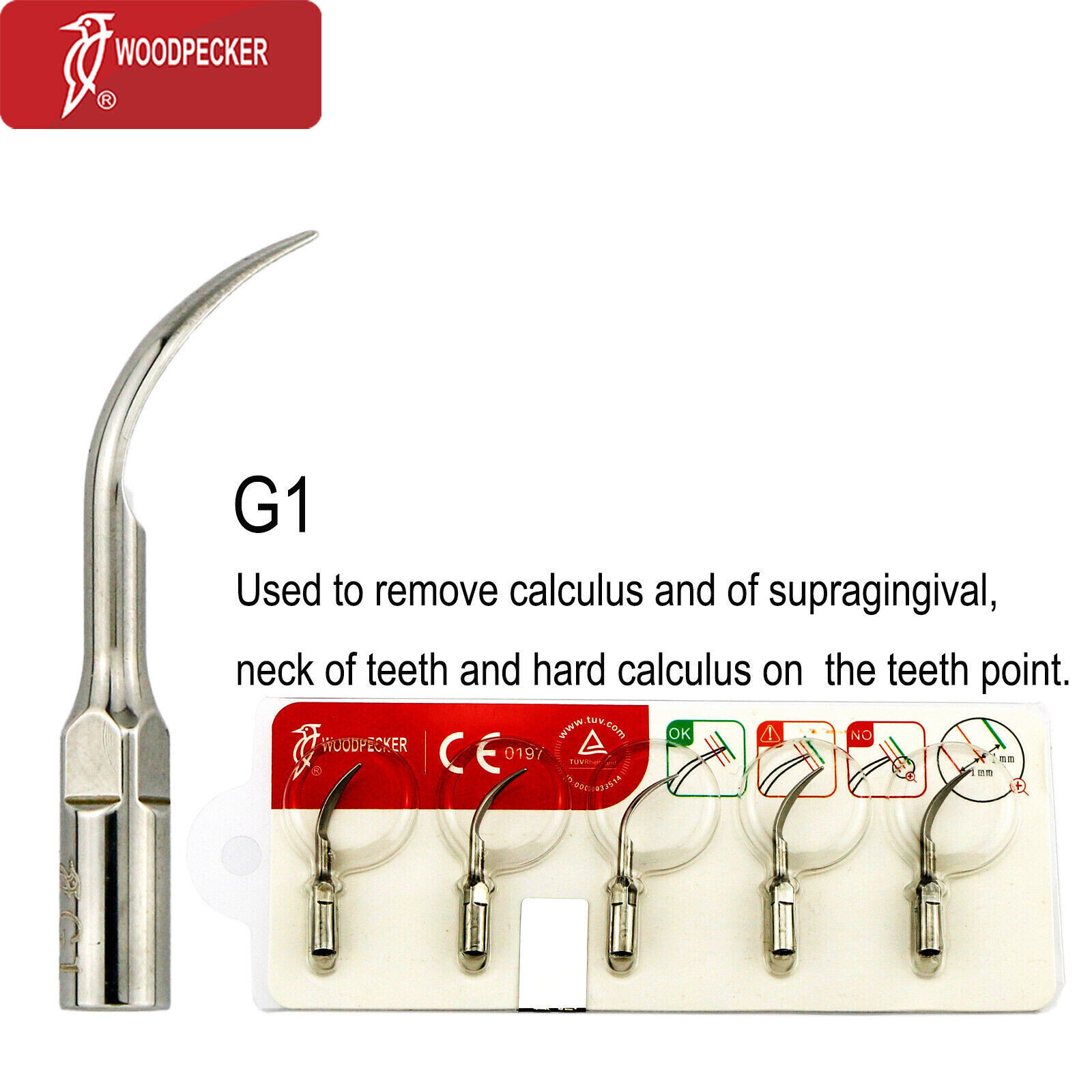 100% Woodpecker Dental Ultrasonic Piezo Scaler Tips Endo Perio SATELEC NSK EMS