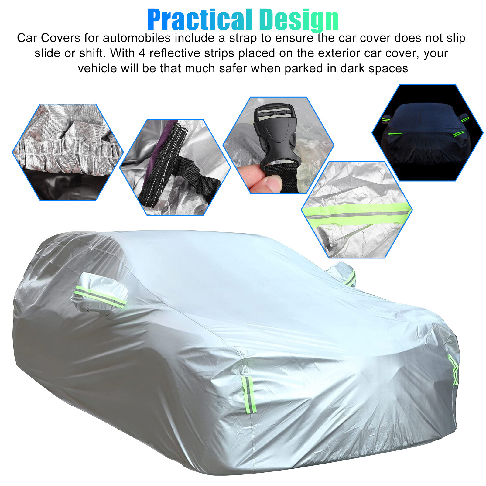 XL Full SUV Car Cover Waterproof Outdoor Sun Dust Scratch Rain Snow Breathable