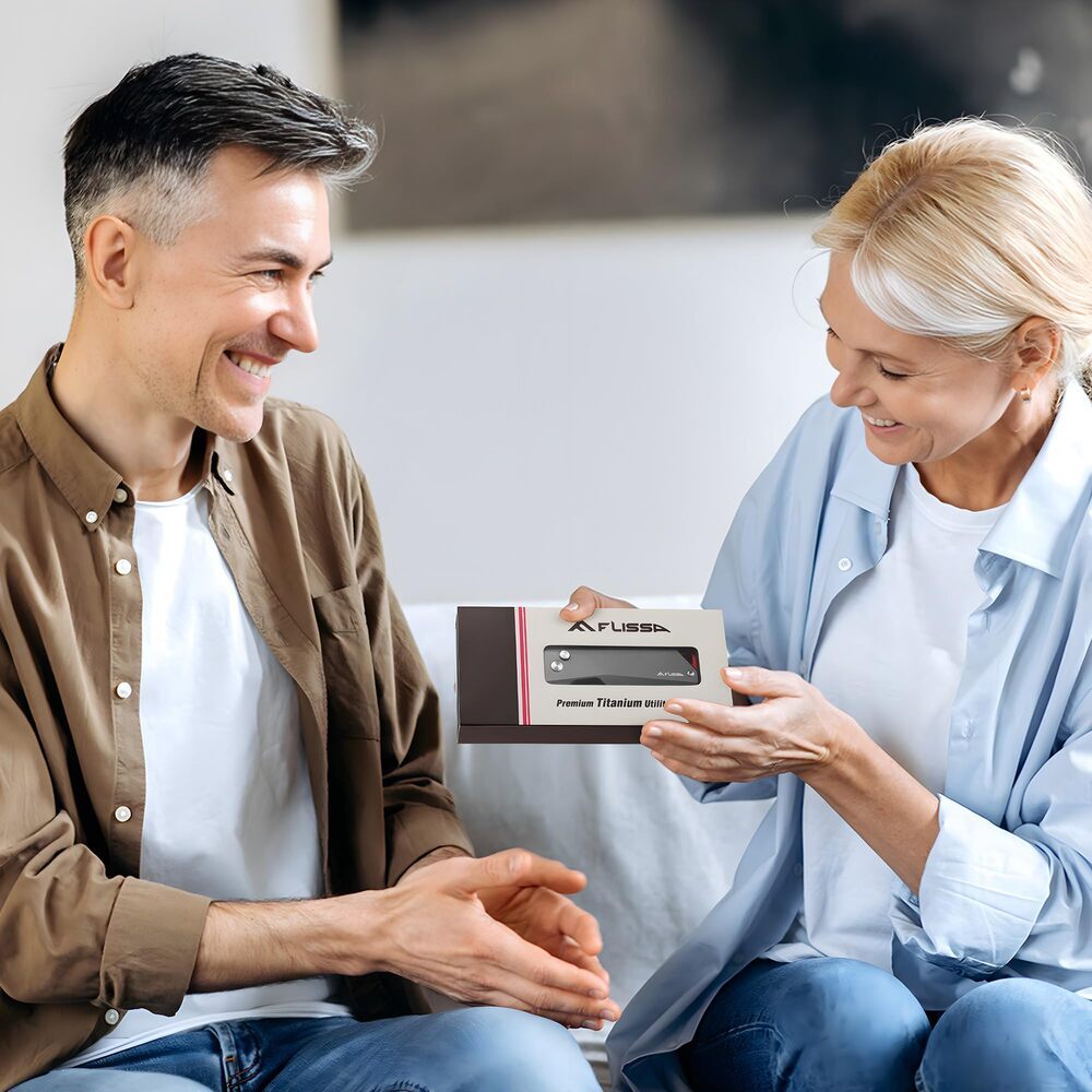 FLISSA Titanium Folding Utility Knife Quick Change Blade Razor Knife CNC Unibody