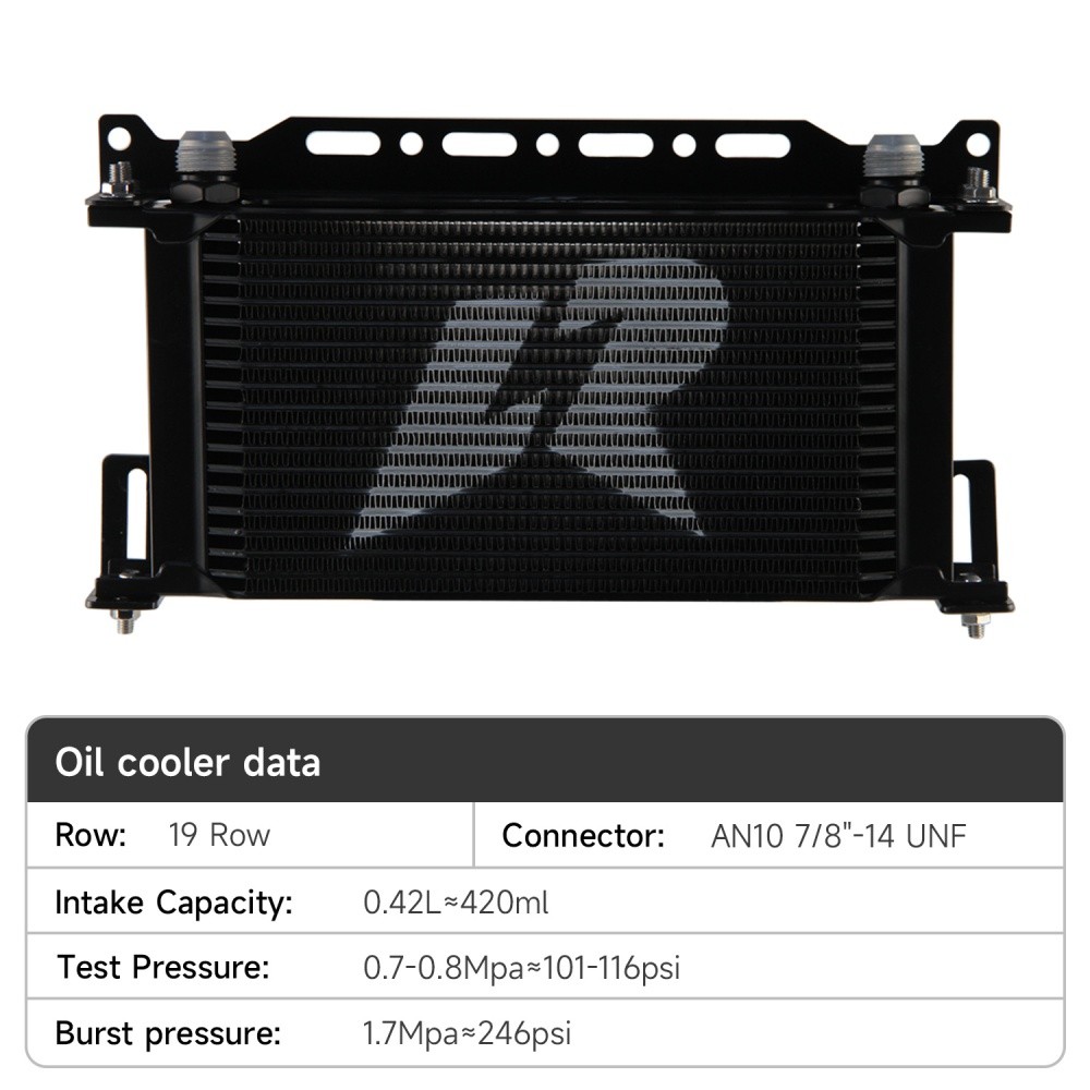 AN10 19 Row Oil Cooler Kit Thermostat Adapter For BMW N54/N55 335i 335is 335xi