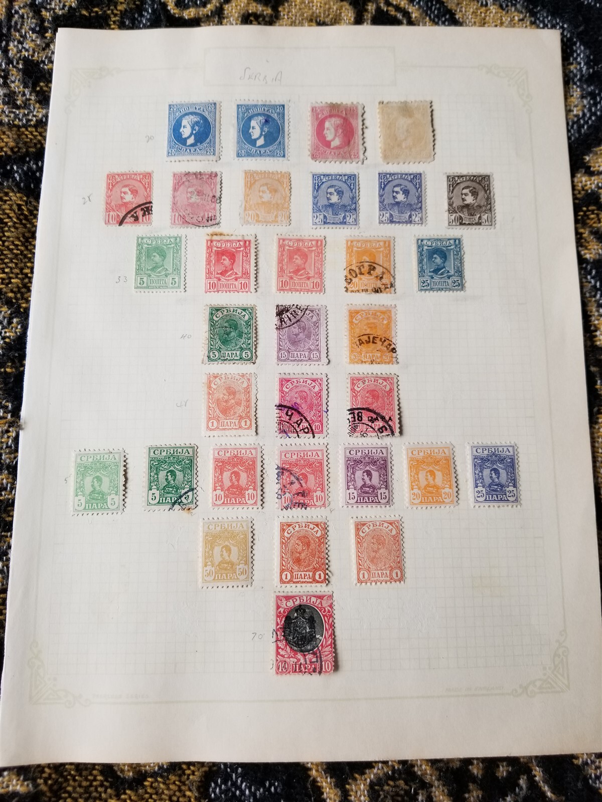 Yugoslavia Serbia Stamp Collection - Mixed Conditions - Classics - 3 Scans F102