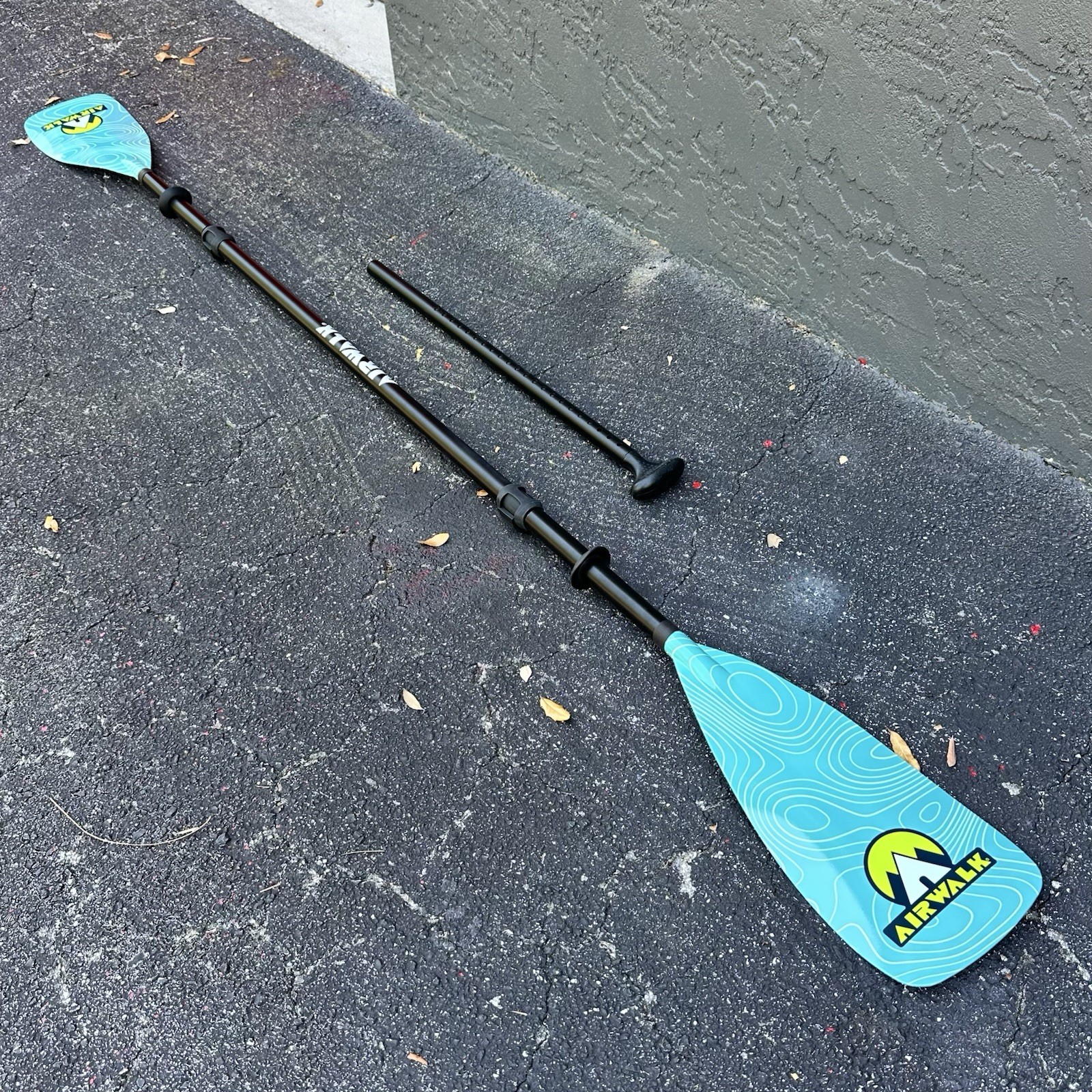 Kayak SUP Paddle - Adjustable 4-Piece, Floating, Lightweight (Airwalk)