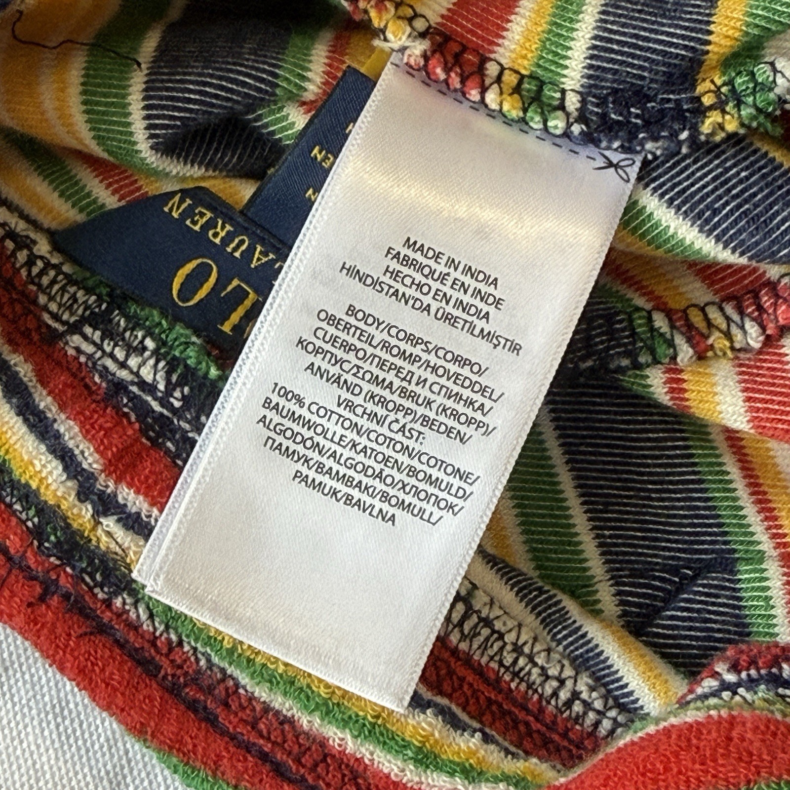 Polo Ralph Lauren Kids Toddler striped cotton terry polo shirt and shorts set