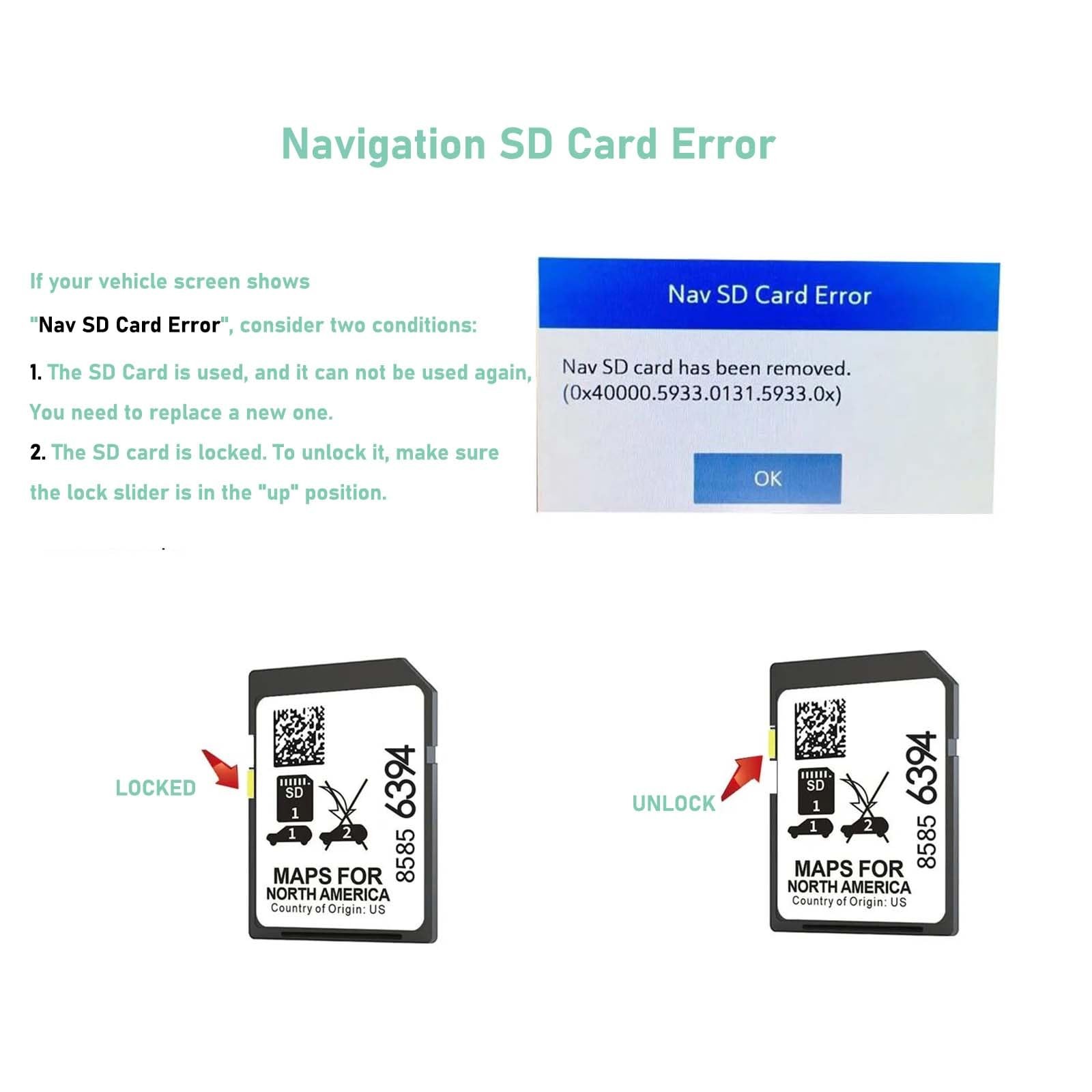 2024 GM Navigation SD Card 85856394 USA Canada Mexico Maps