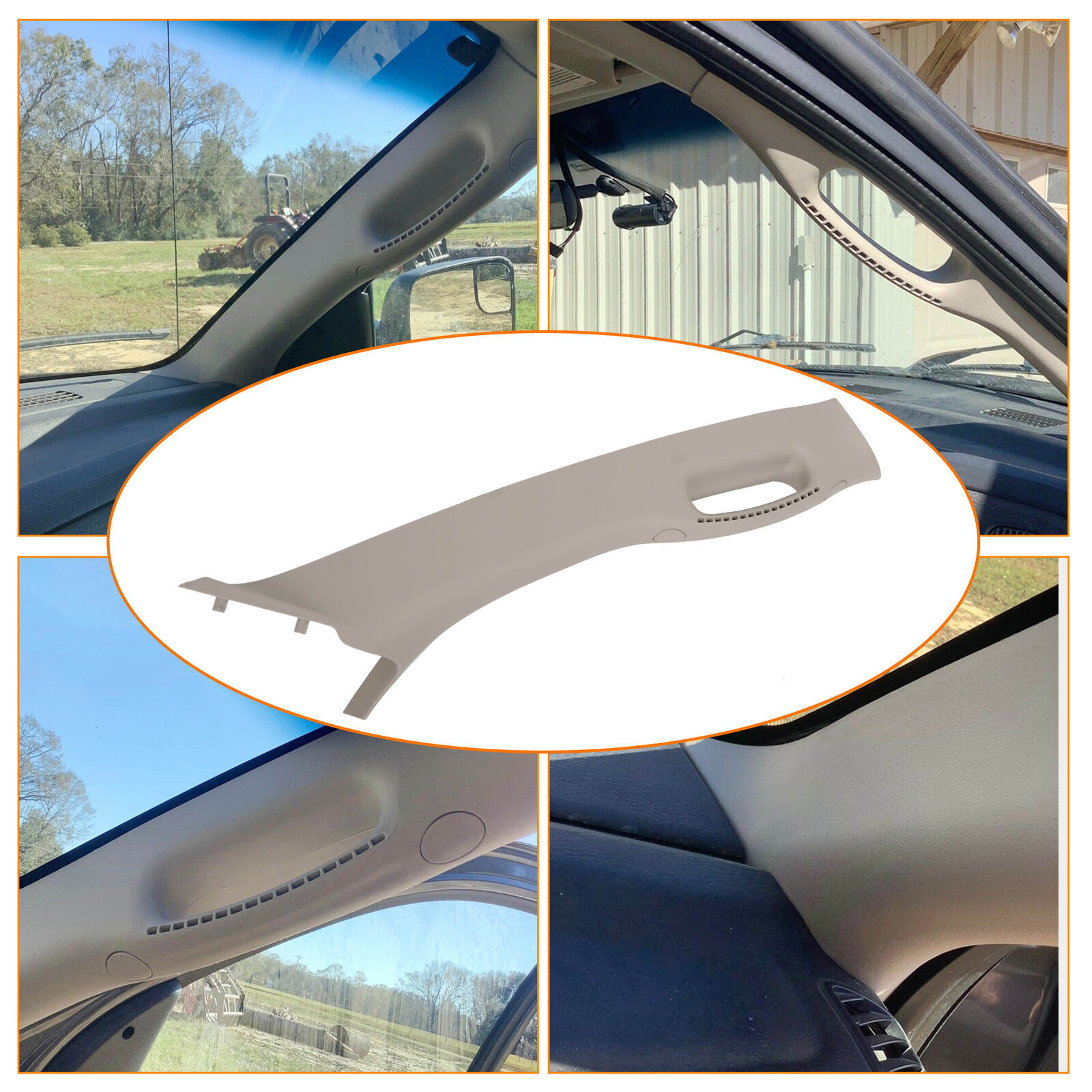 Front Right Side inside Grab Handle A Pillar Trim For 2002- 09 10 Ram 1500 2500