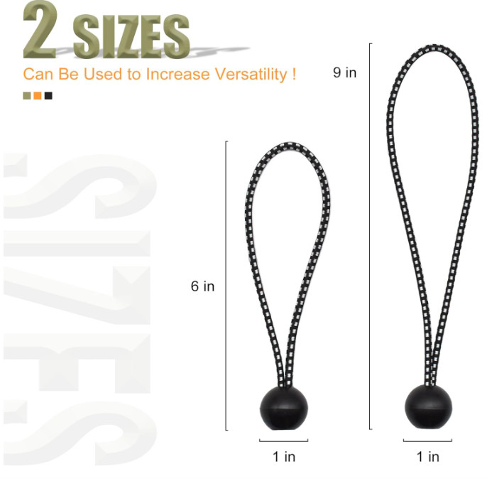 30 Pack Ball Bungee Cord, 6 Inch Heavy Duty Bungie Cord Balls Canopy Tarp Tie do