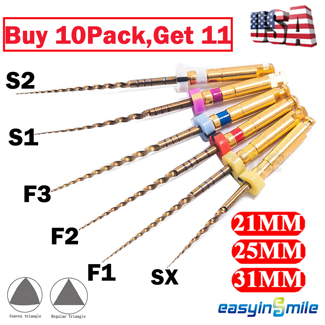 Dental Endodontic Rotary Files Endo Root Canal File X-Pro Gold Taper Root Files