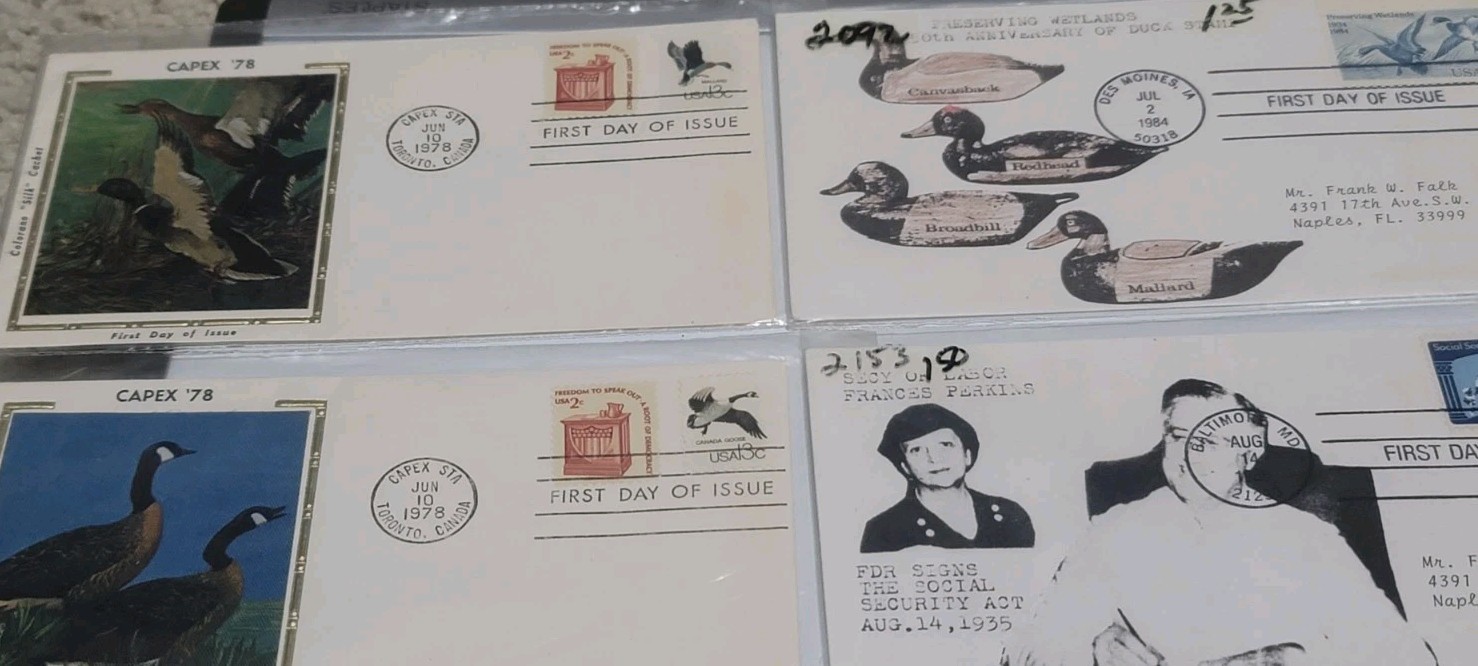 Vintage First Day Cover Lot of 16 1959-1987 USPS FDC Collection