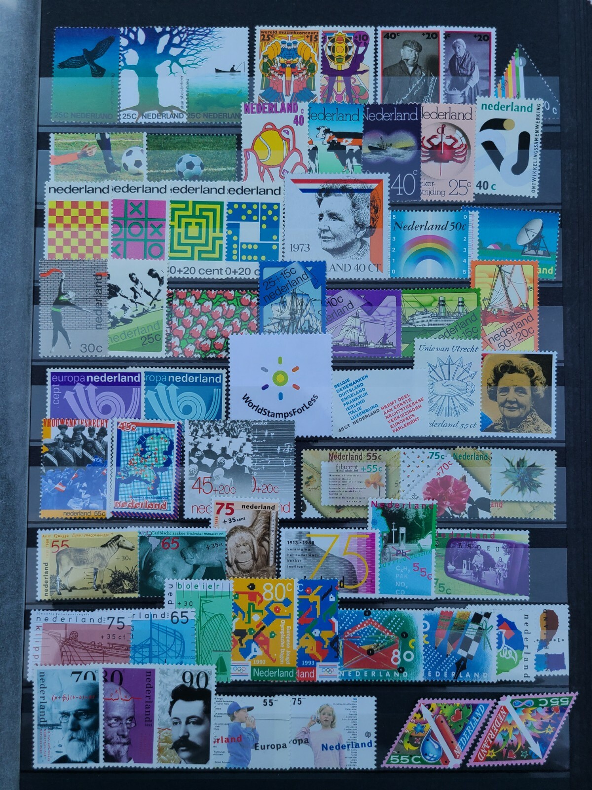 Stamp Collection Netherlands MNH - 600 Different Stamps in Full Sets & Singles