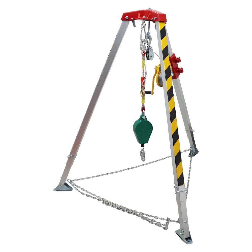 TECHTONGDA Confined Space Tripod Kit Emergency Rescue Aluminum Alloy Tripod