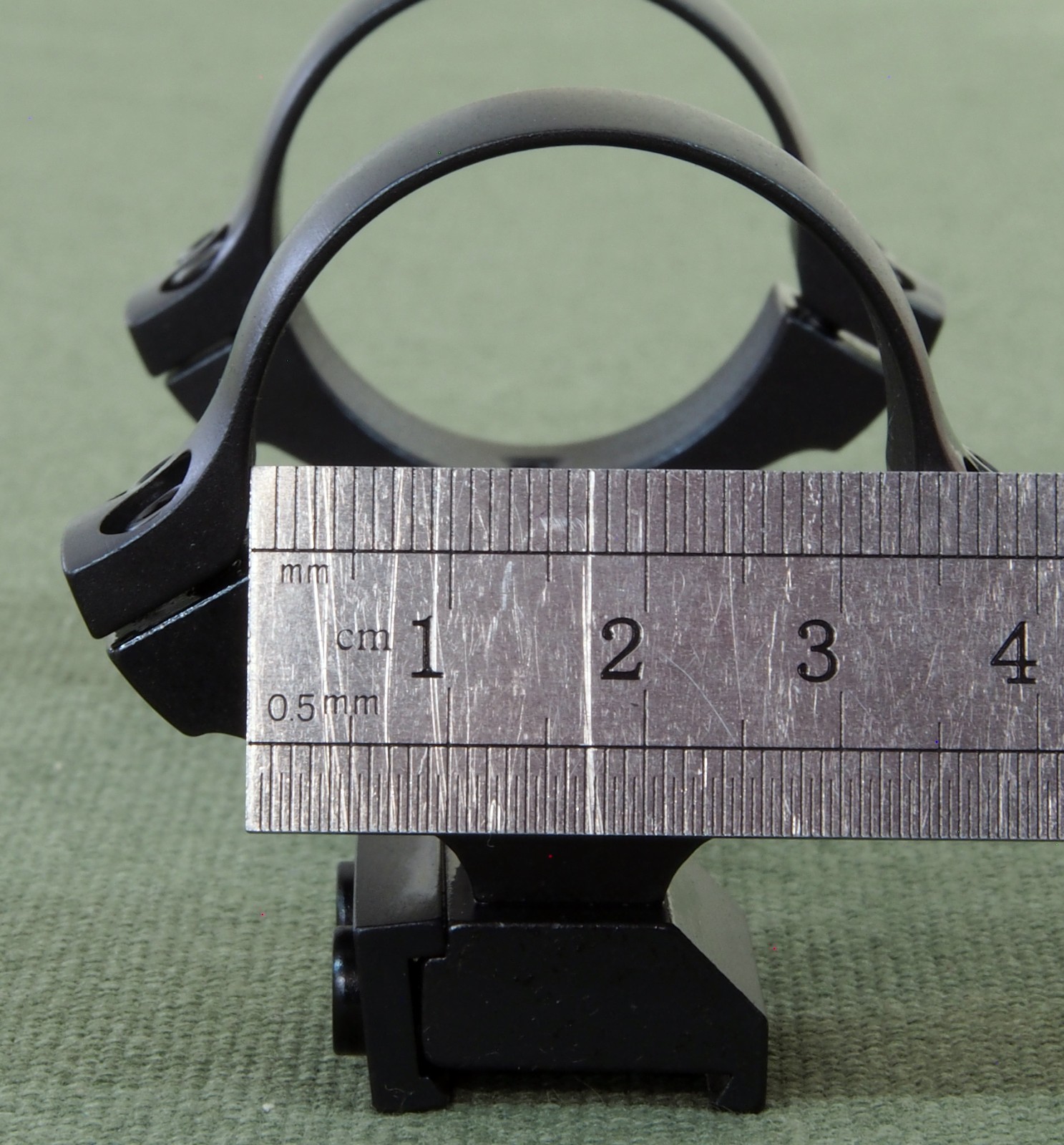 CZ527 / BRNO, 1 piece rifle scope mounts, 34mm rings and base, STEEL MATTE.