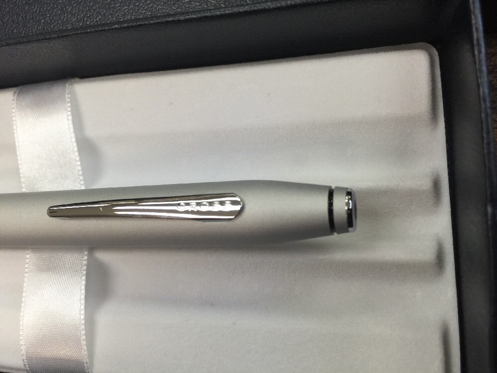 Cross Easy Writer Satin Chrome Ballpoint Pen New In Box 100% Genuine