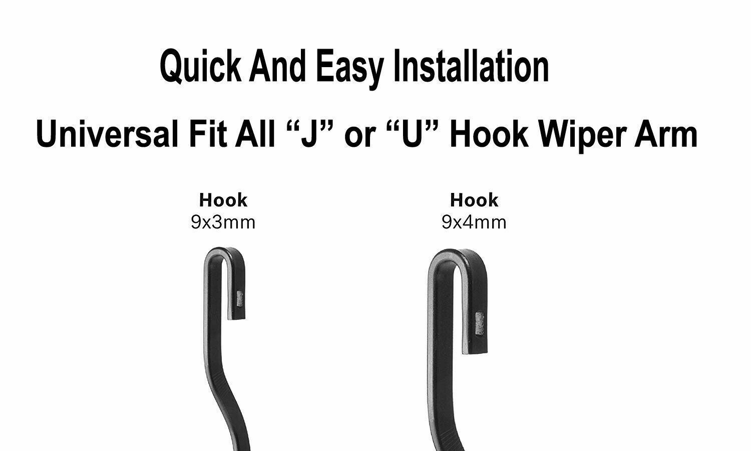 19"+19" Premium Quality All Season Beam Windshield Front Wiper Blades (Set of 2)