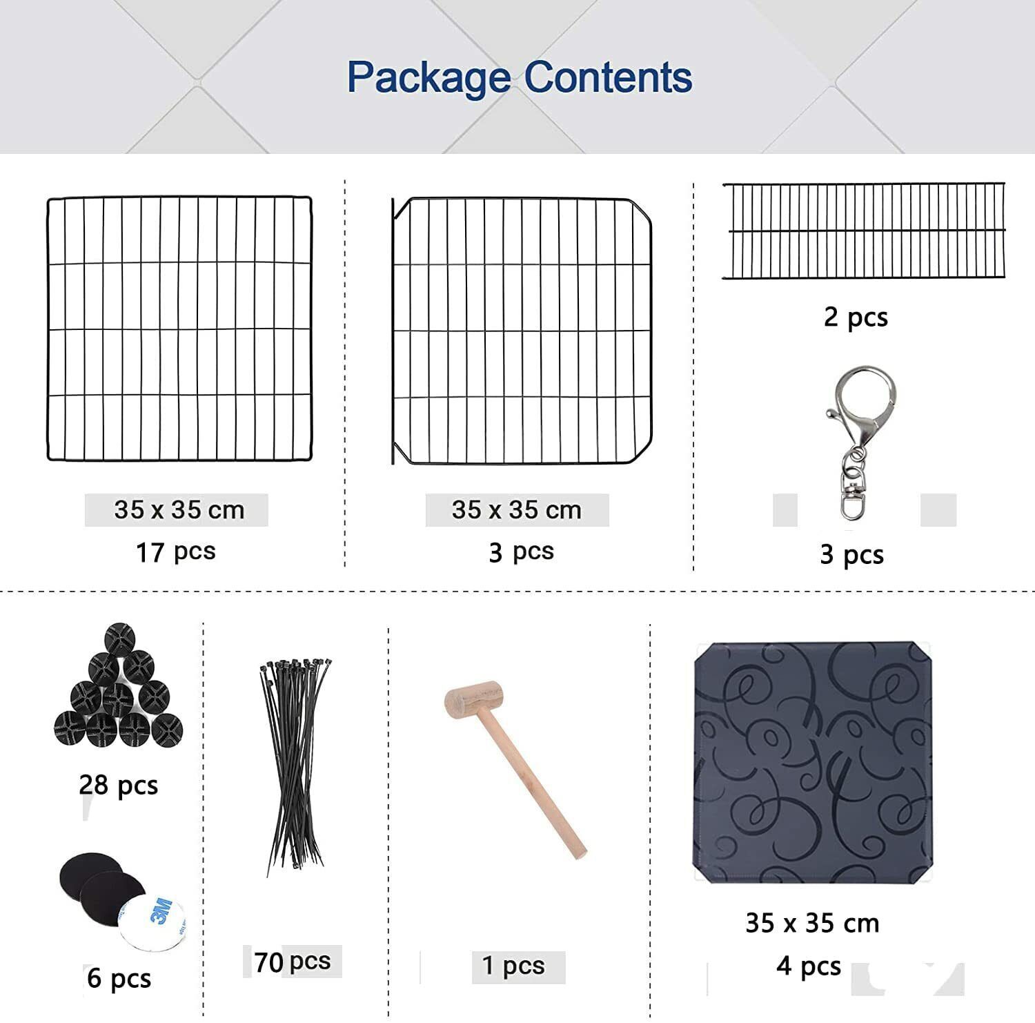 3 Tier Large Folding Collapsible Pet Cat Wire Cage For Indoor Outdoor Play Sleep