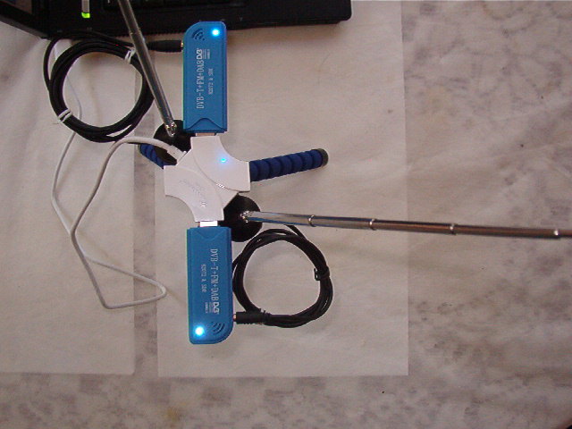 "BLUEBEAM" DUAL SDR RADIO (2x) RTL2832U+R820T2 Drone Tripod Rig