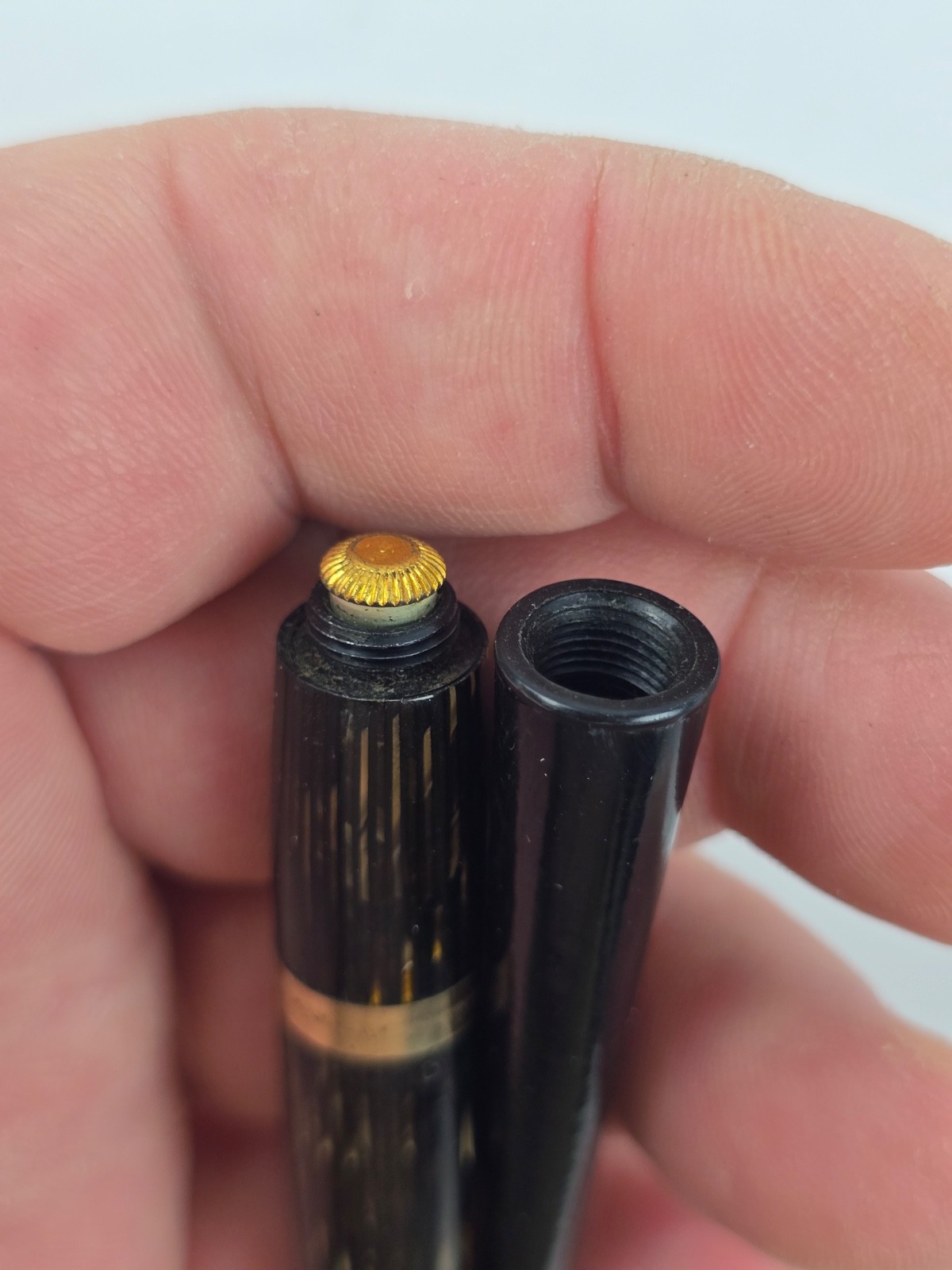 Vintage Parker Striated Vacumatic Fountain Pen Stand & Ink Well Bottle