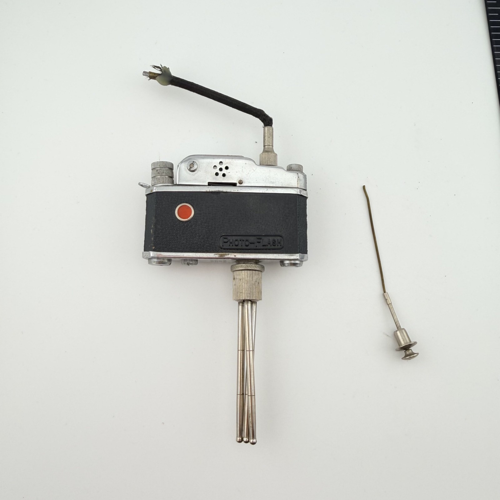 Vintage K.K.W. Camera Lighter Photo-Flash with Tripod & Compass Japan