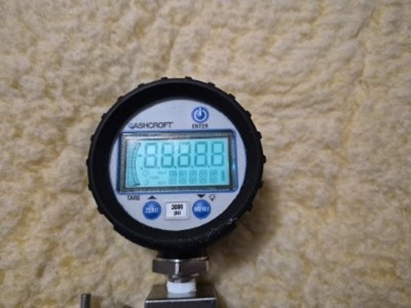 Ashcroft Digital Nitrogen High Pressure Gauge Assembly 0-3,000 psi Boeing