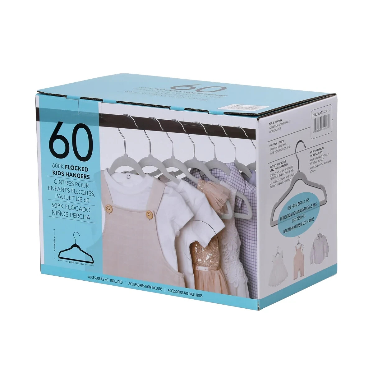 Heavy Duty Hanger Non Slip Flocked Velvet 360 Swivel Hook w/ Notches For Kids