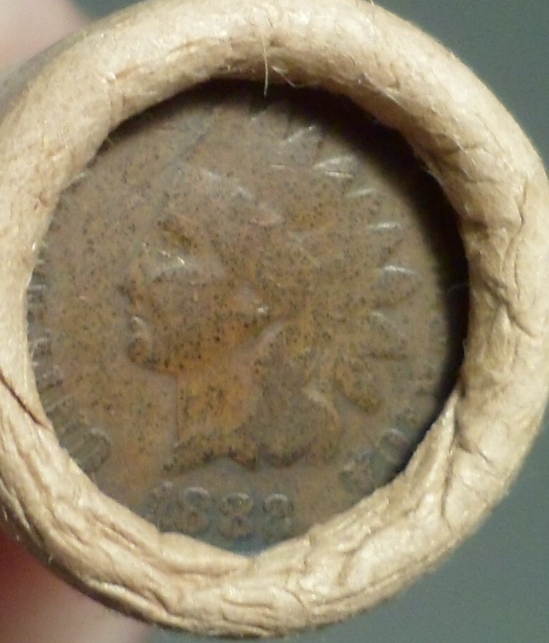 Vintage Penny Roll Mix Small Cents Indian Head Both End San Francisco Wrap Rare!