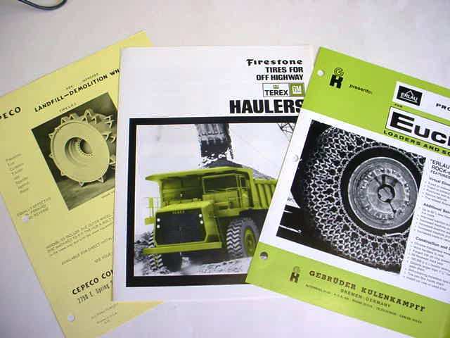 12 Piece Older Construction Literature Asst Euclid, Terex, Ware CHEAP!